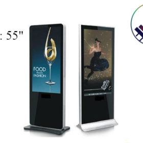 Thi công lắp đặt màn hình quảng cáo LCD chân quỳ 32 inch tại Láng Hòa Lạc  