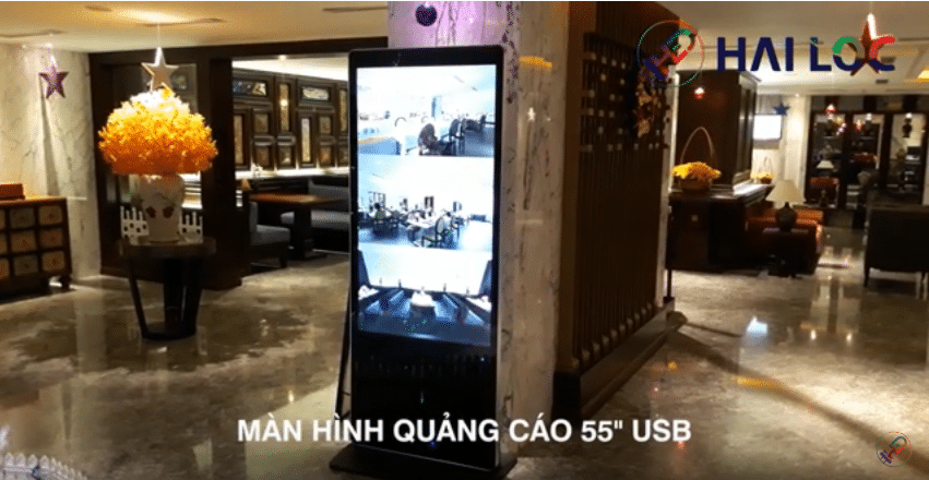 Thi công màn hình quảng cáo  LCD chân đứng 55 inch tại La Belle Vie Hotel - Hà Nội