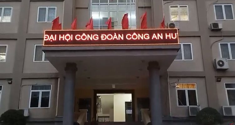 Thi công màn hình Led ngoài trời P10 Công An huyện Sóc Sơn  