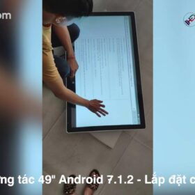 Thi công lắp đặt màn hình màn hình tương tác 49 inch tại Viglacera Hà Nội