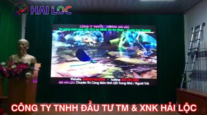 Hải Lộc thi công màn hình LED P2.5 UBND Xã Đạ Nhim, Lâm Đồng  