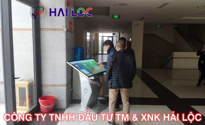 Thi công màn hình LCD Cảm ứng Điện Rung 43 inch Trung tâm Hội Nghị Tỉnh Bắc Giang  
