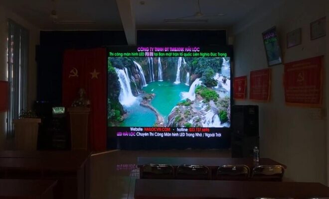 Thi công màn hình LED P3 Hội Trường tại BAN MẶT TRẬN TỔ QUỐC Huyện Đức Trọng, Lâm Đồng  