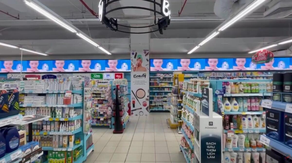 Thi công màn hình LED P3 tại Siêu Thị Tops market  