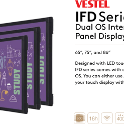 Màn hình quảng cáo tương tác Châu Âu 65 inch PCAP Interactive Flat Panel Display - Hải Lộc