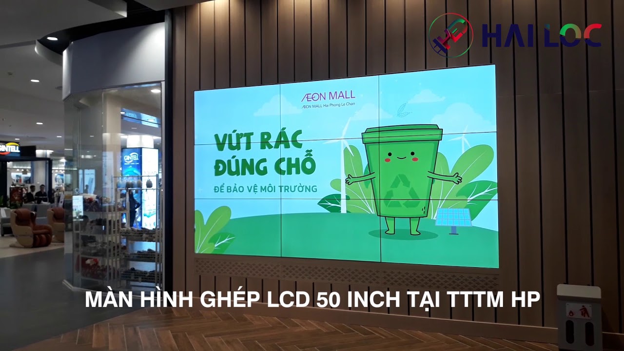 Thi công 9 màn hình LED 50 inch tại TTTM Lê Chân - Hải Phòng - Hình ảnh dự án thực tế LED Hải Lộc thi công