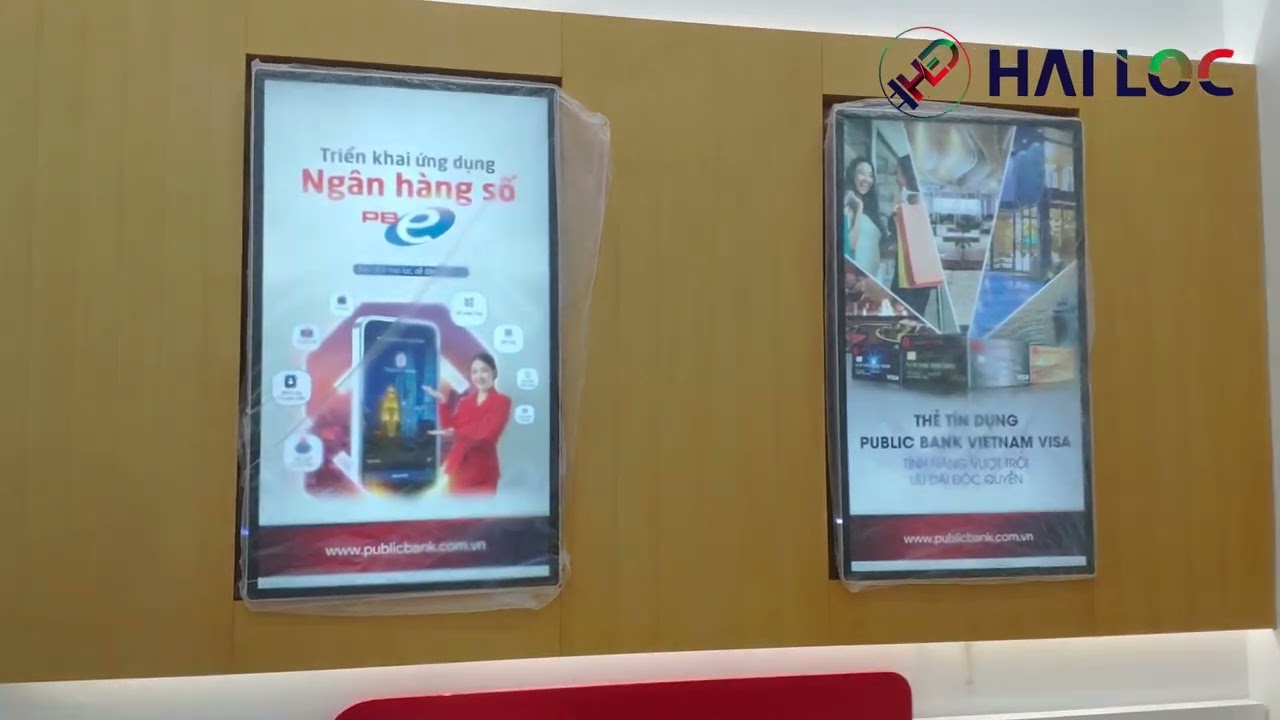 Thi công màn hình LCD 43 inch cho Ngân hàng PublicBank tại 117 Đại La - Hình ảnh dự án thực tế LED Hải Lộc thi công
