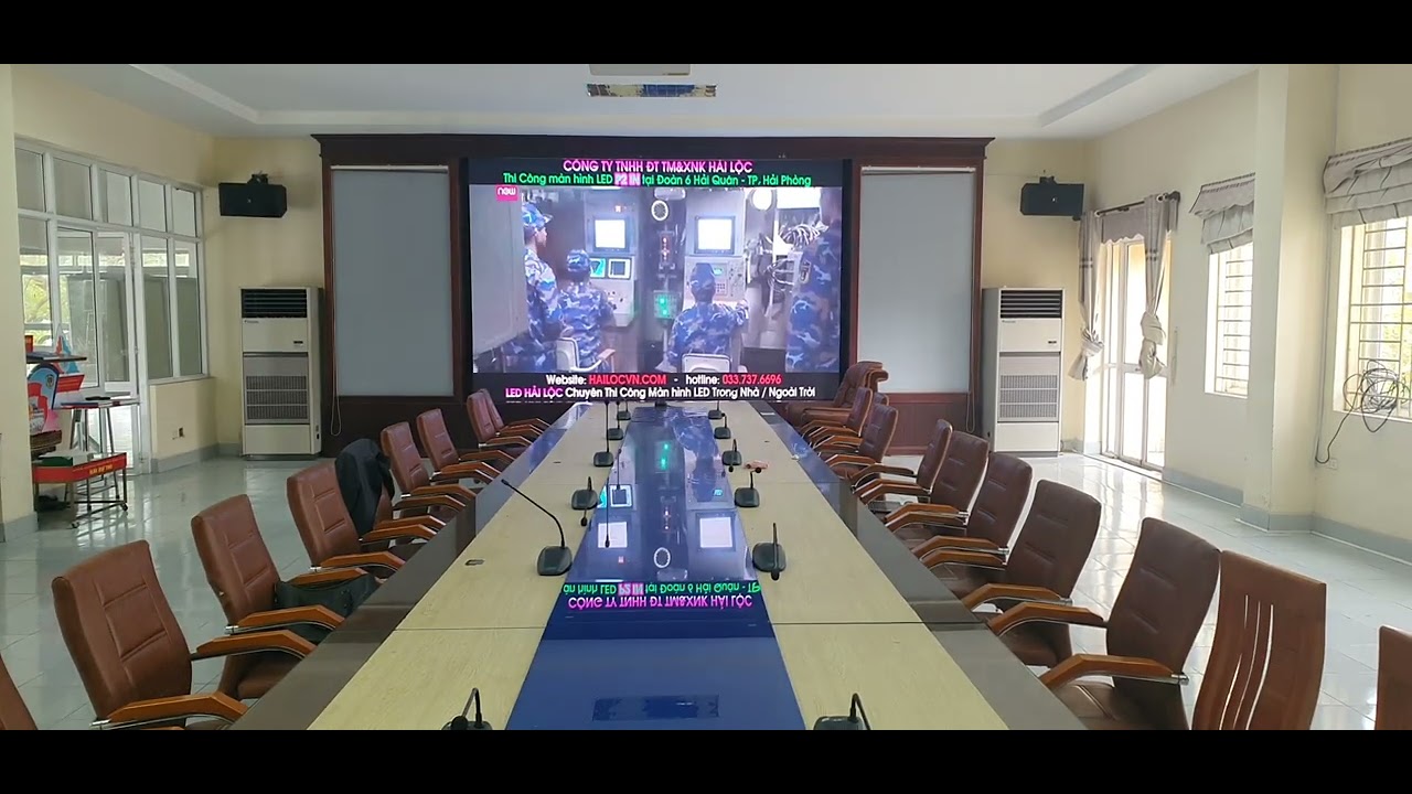 Thi công màn hình LED cho Đoàn Đo đạc biên vẽ hải đồ và nghiên cứu biển (Đoàn 6) - Hình ảnh dự án thực tế LED Hải Lộc thi công