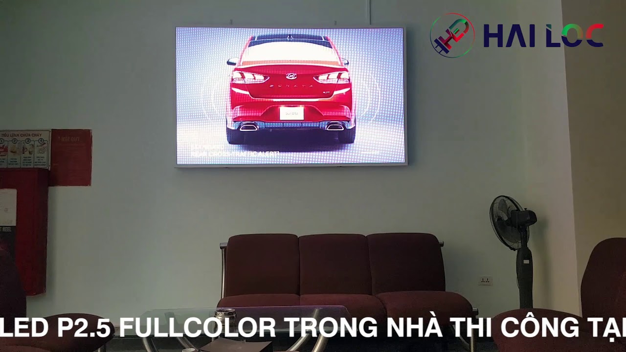 Thi công màn hình LED P2.5 tại Hyundai Thanh Công - Ninh Bình - Hình ảnh dự án thực tế LED Hải Lộc thi công