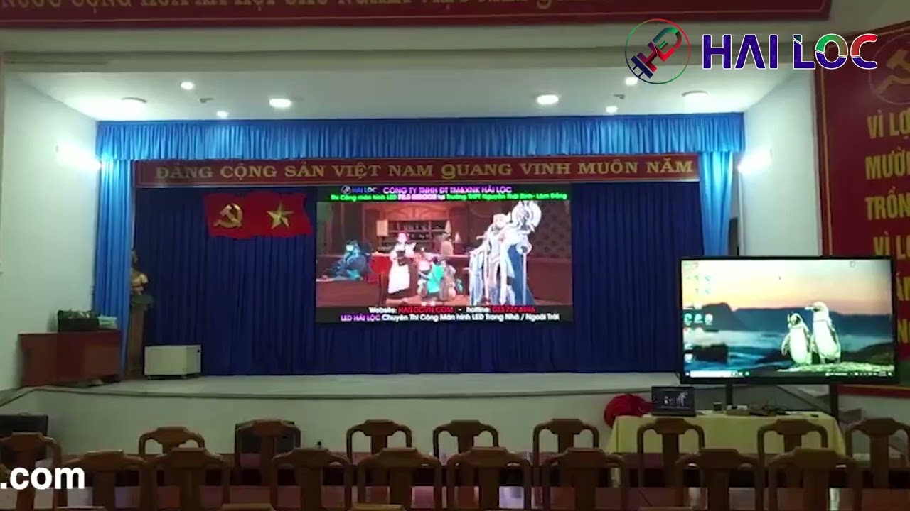 Thi công màn hình LED P2.5 tại Trường Nguyễn Thái Bình Đức Trọng – Giải pháp trình chiếu học đường - Hình ảnh dự án thực tế LED Hải Lộc thi công