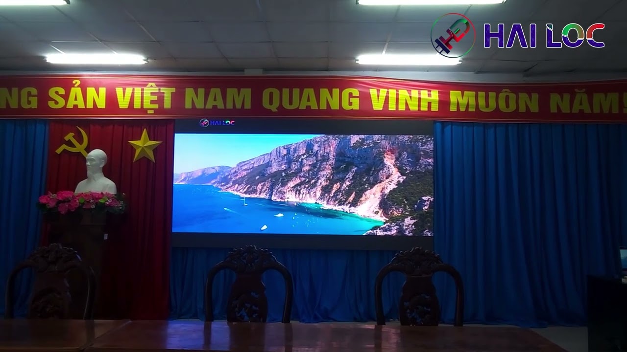 Thi công màn hình LED P2 tại Cục Thuế Châu Thành A, Hậu Giang - Hình ảnh dự án thực tế LED Hải Lộc thi công