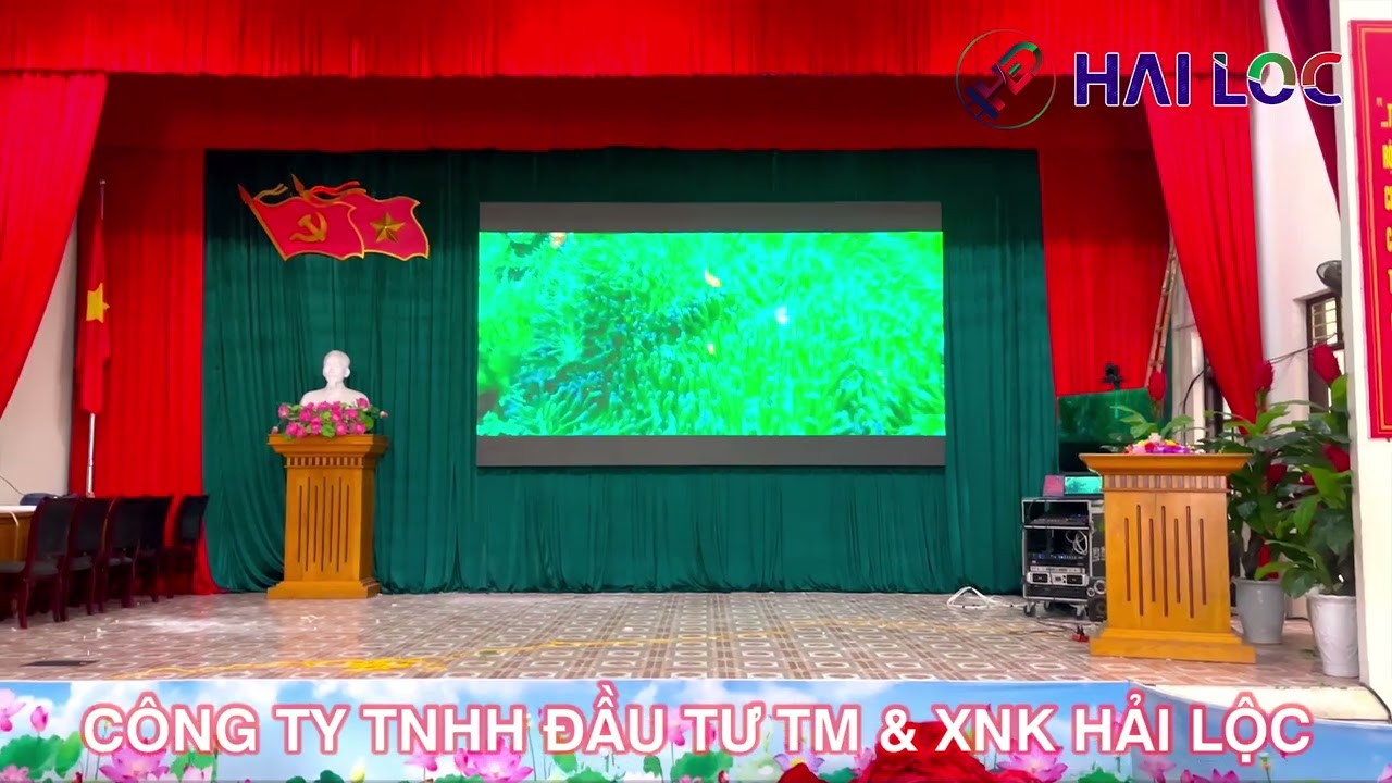 Thi công màn hình LED P2.5 tại thị trấn Lương Bằng, Hưng Yên - Hải Lộc - Hình ảnh dự án thực tế LED Hải Lộc thi công