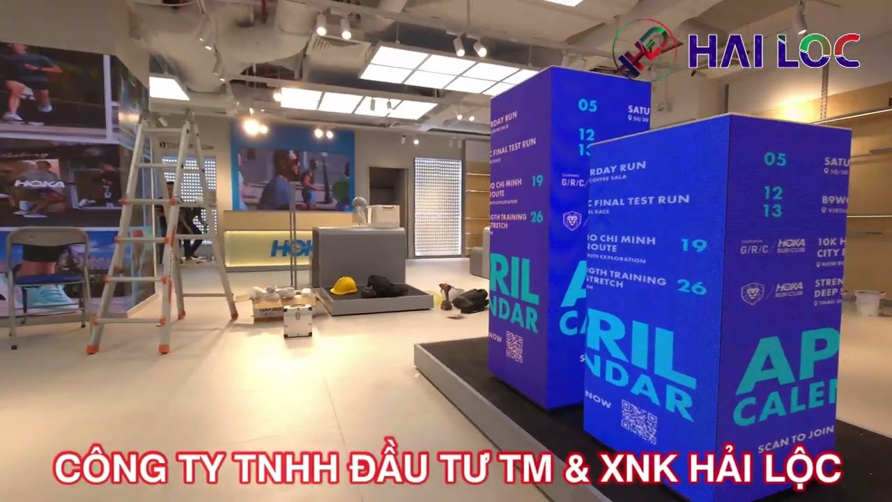 Thi công màn hình LED tại dự án HOKA - Giải pháp hiển thị chuyên nghiệp - Hình ảnh dự án thực tế LED Hải Lộc thi công