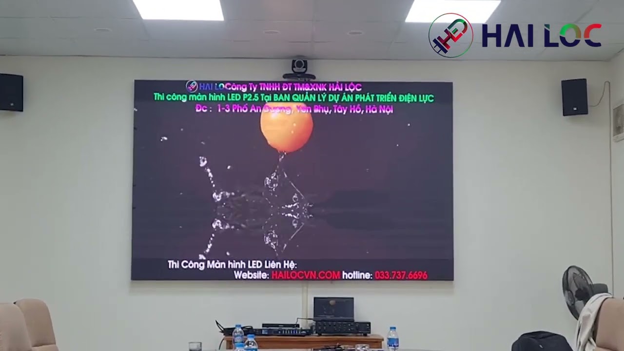 Thi công màn hình LED P2.5 tại Ban Quản Lý Dự Án Phát Triển Điện Lực Việt Nam - Hình ảnh dự án thực tế LED Hải Lộc thi công