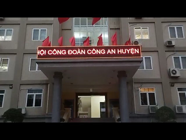 Thi công màn hình LED P10 Outdoor tại Công An Sóc Sơn - Hải Lộc - Hình ảnh dự án thực tế LED Hải Lộc thi công