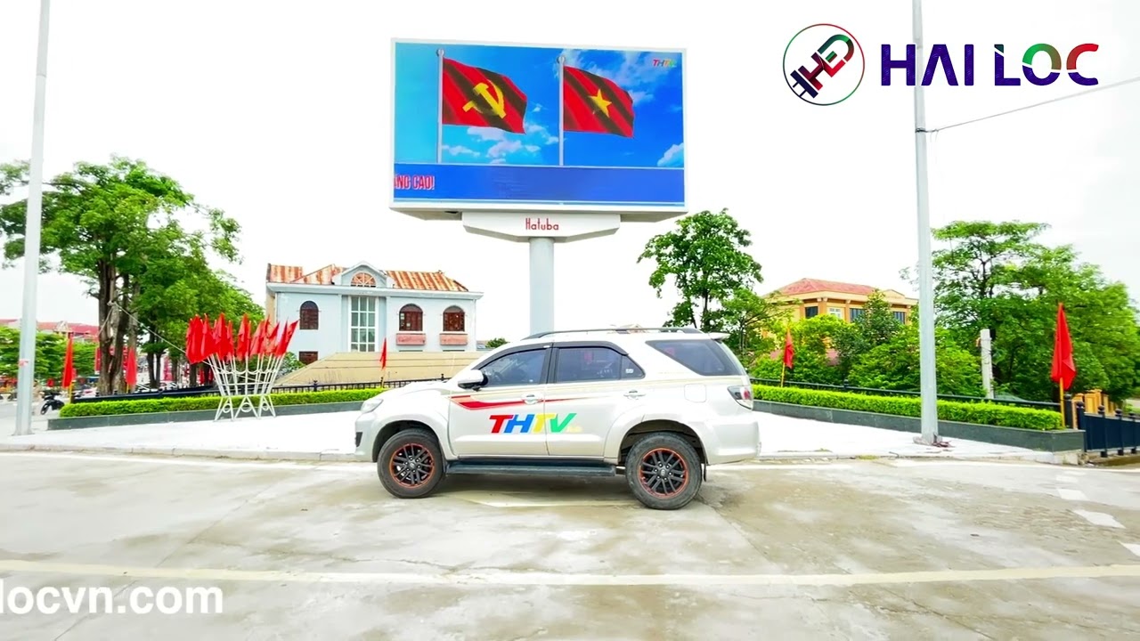 Thi công màn hình LED P5 outdoor tại Công ty Hatuba cột bảng Thiệu Hóa - Thanh Hóa - Hình ảnh dự án thực tế LED Hải Lộc thi công