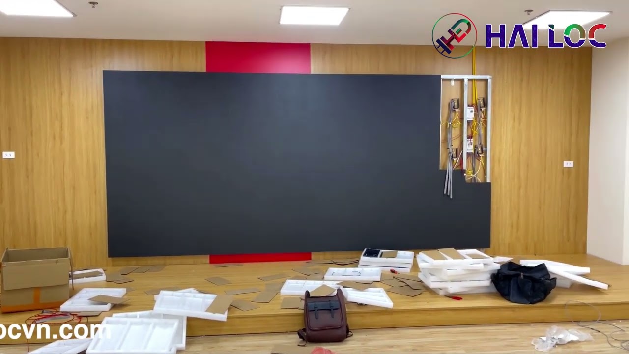 Thi công màn hình LED P2 tại Trường Mầm non A Hà Nội - Hình ảnh dự án thực tế LED Hải Lộc thi công
