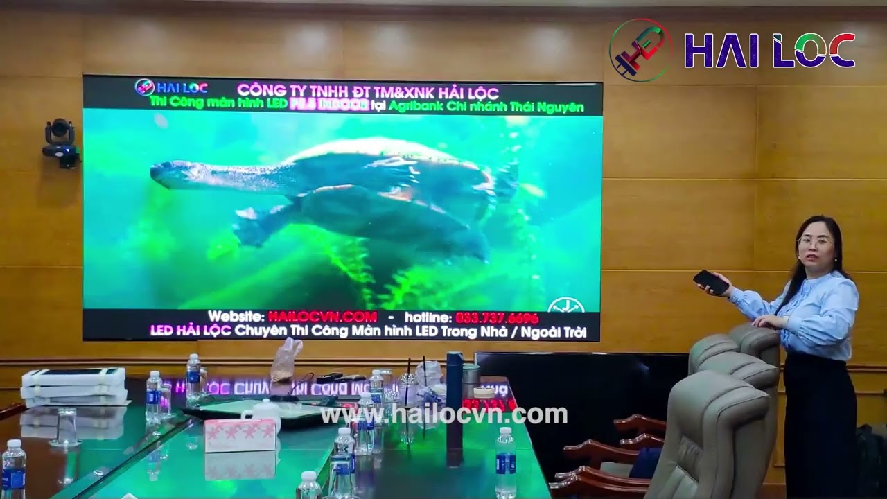 Thi công màn hình LED P2.5 chất lượng cao tại Agribank Thái Nguyên - Hình ảnh dự án thực tế LED Hải Lộc thi công