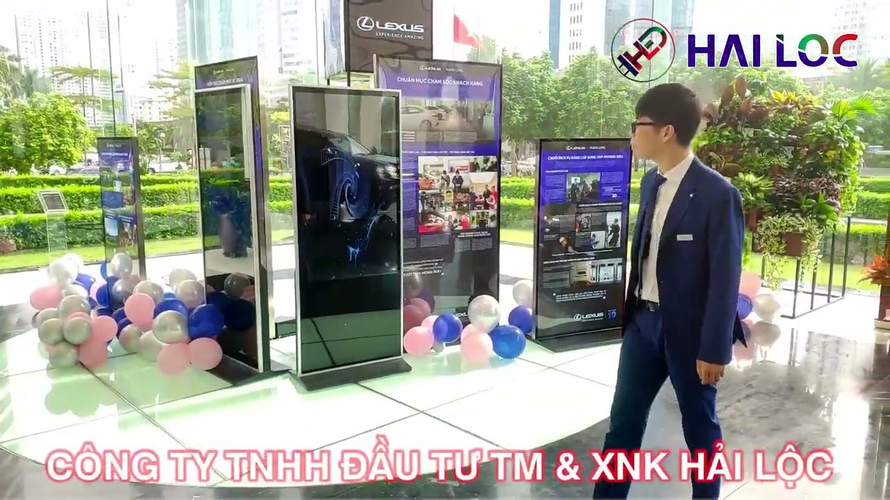 Thi công lắp 2 chân đứng màn hình LED 55 inch cho Showroom Lexus Thăng Long - Hình ảnh dự án thực tế LED Hải Lộc thi công