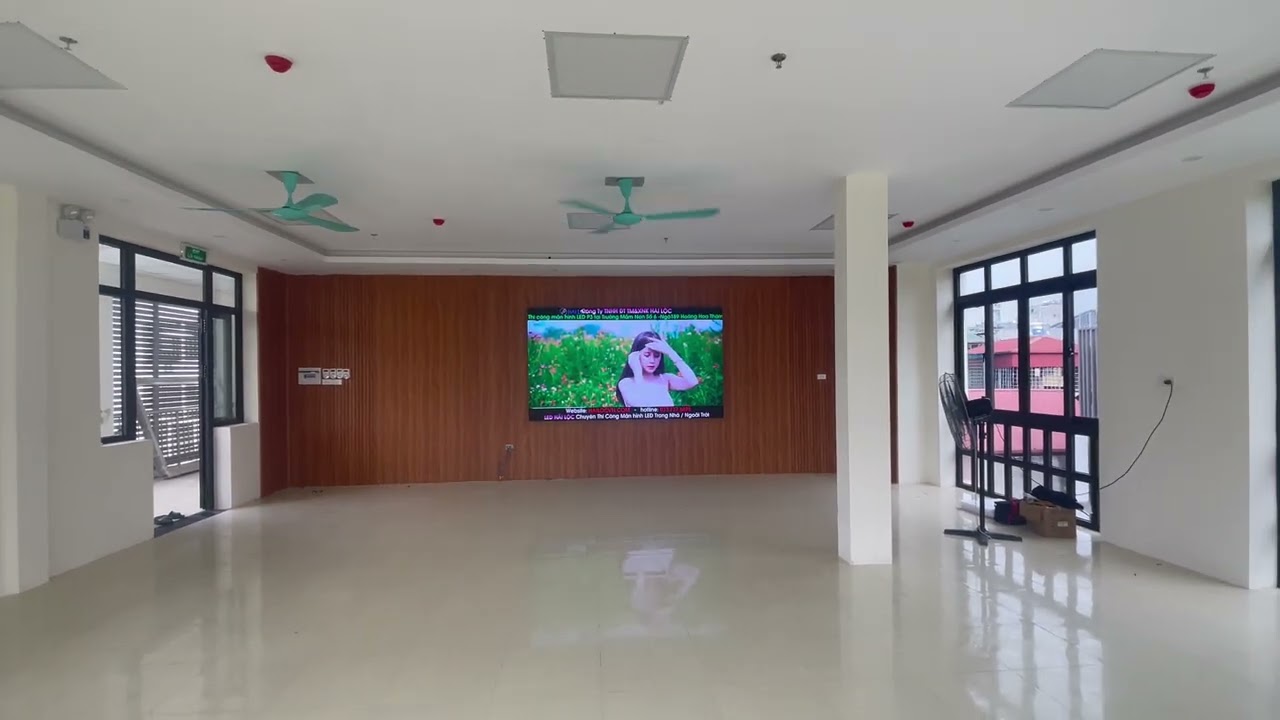 Thi công màn hình LED P3 tại Phòng Thể chất Trường Mầm non số 6 Hoàng Hoa Thám - Hà Nội - Hình ảnh dự án thực tế LED Hải Lộc thi công
