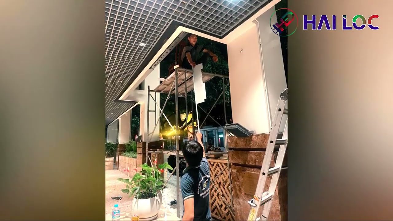Thi công màn hình LED P2.5 outdoor tại sảnh UBND Q. Hoàn Kiếm - Hải Lộc - Hình ảnh dự án thực tế LED Hải Lộc thi công