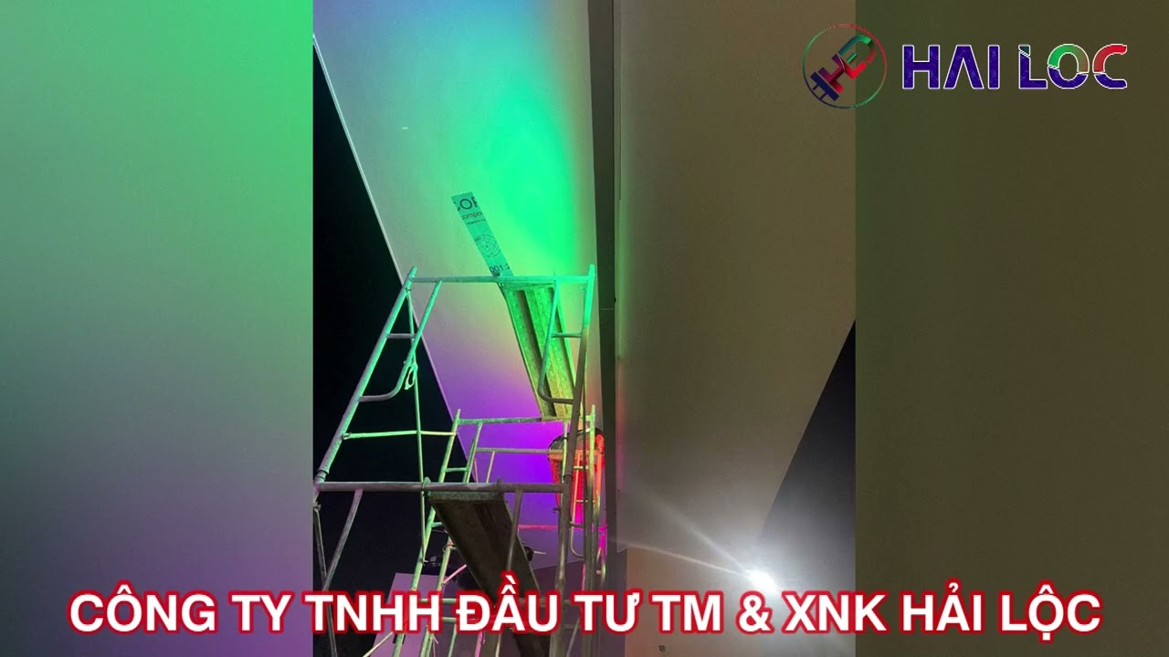 Thi công màn hình LED P10 Outdoor tại Trường THCS Định Công - Hải Lộc - Hình ảnh dự án thực tế LED Hải Lộc thi công