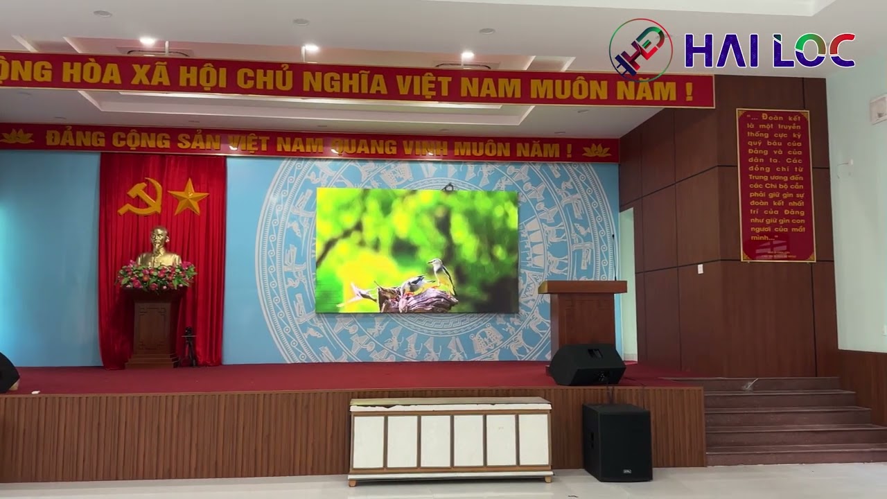 Thi công màn hình LED P3 cho UBND Bồng Sơn, Bình Định – Hải Lộc - Hình ảnh dự án thực tế LED Hải Lộc thi công
