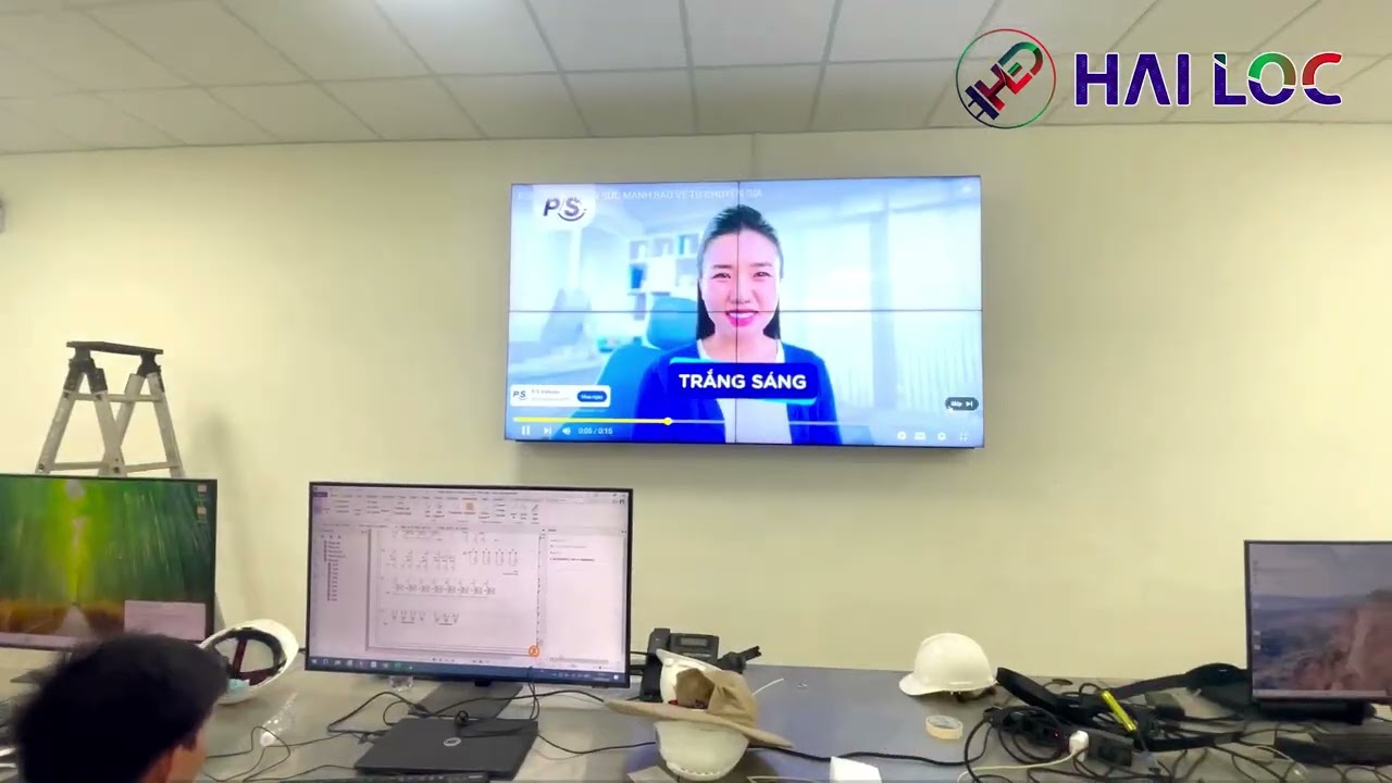 Thi công màn hình LED 55 inch cho CTY Hòa Phát Quảng Ngãi - Dự án 4 màn hình - Hình ảnh dự án thực tế LED Hải Lộc thi công