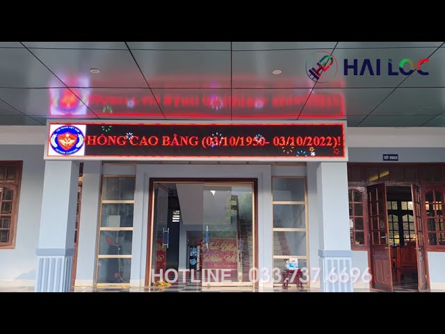 Thi công bảng chữ chạy LED P10 tại Chi cục hải quan Tà Lùng - Cao Bằng - Hình ảnh dự án thực tế LED Hải Lộc thi công