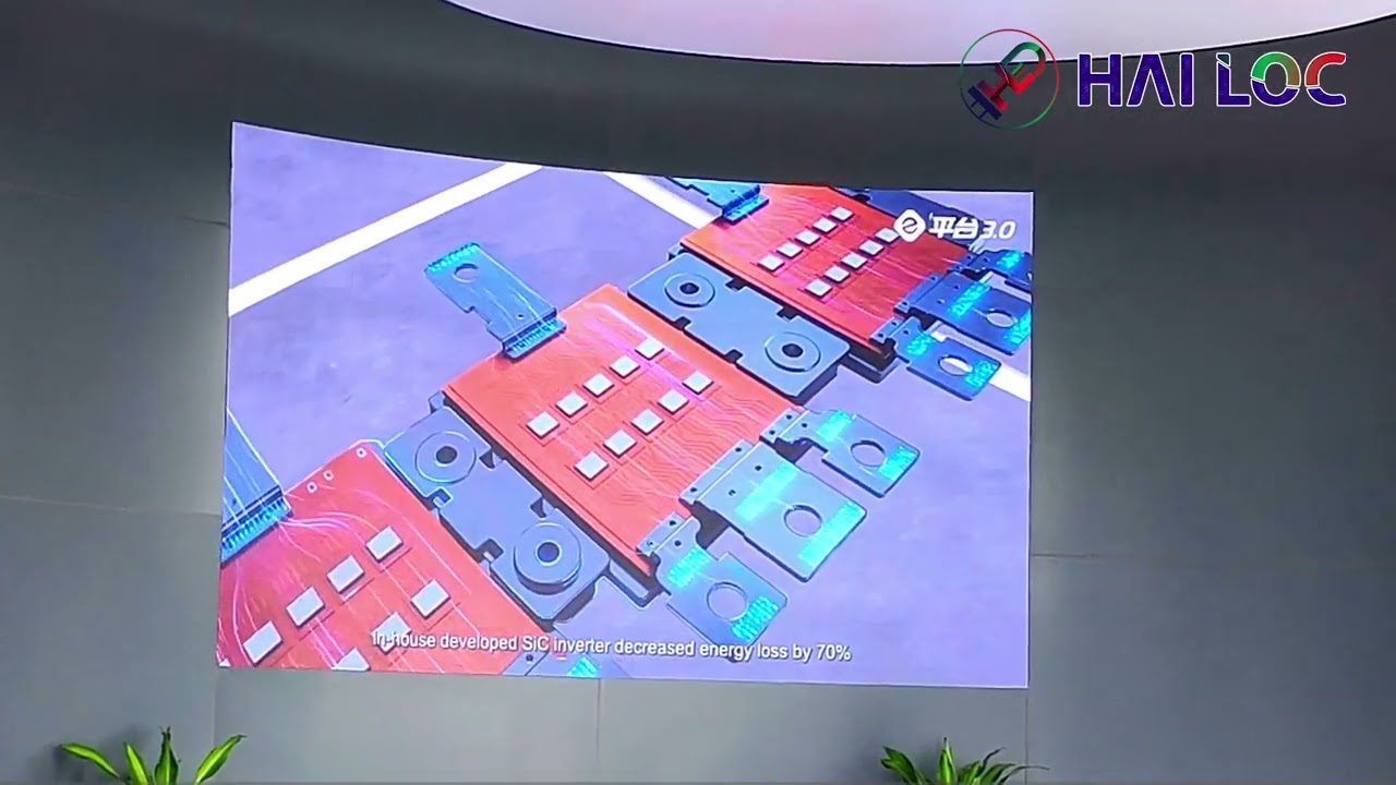 Thi công màn hình LED P2 tại Showroom BYD Long Biên - Công Module Dẻo - Hình ảnh dự án thực tế LED Hải Lộc thi công