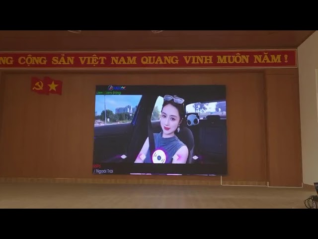 Thi công màn hình LED phục vụ tuyên truyền chính trị tại Bảo Lâm - Hình ảnh dự án thực tế LED Hải Lộc thi công