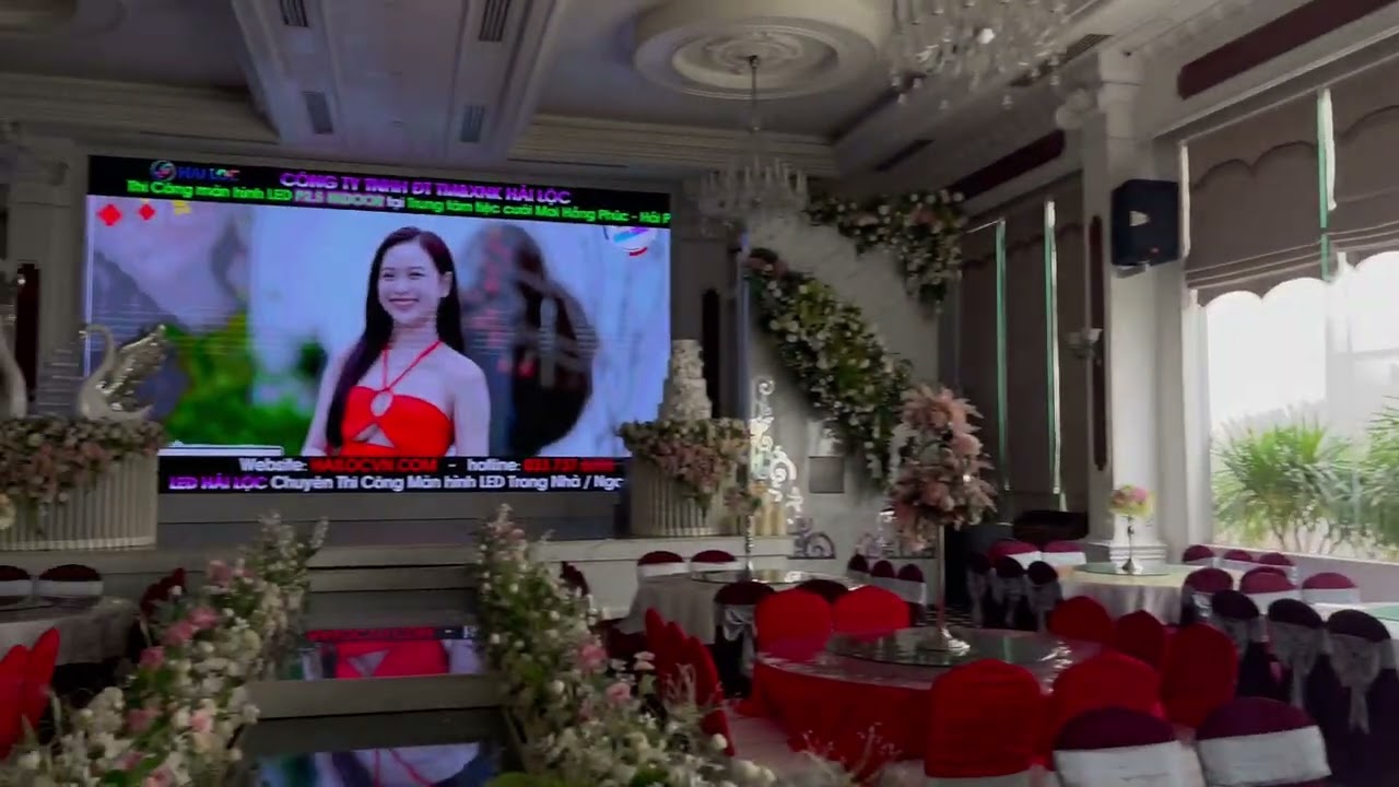 Thi công màn hình LED P2.5 tại Trung tâm tiệc cưới Mai Hồng Phúc - Hải Phòng - Hình ảnh dự án thực tế LED Hải Lộc thi công