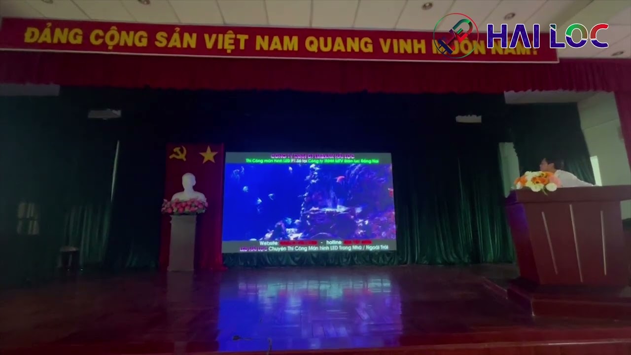 Thi công màn hình LED P1.25 tại Công ty Điện lực tỉnh Đồng Nai - Hình ảnh dự án thực tế LED Hải Lộc thi công