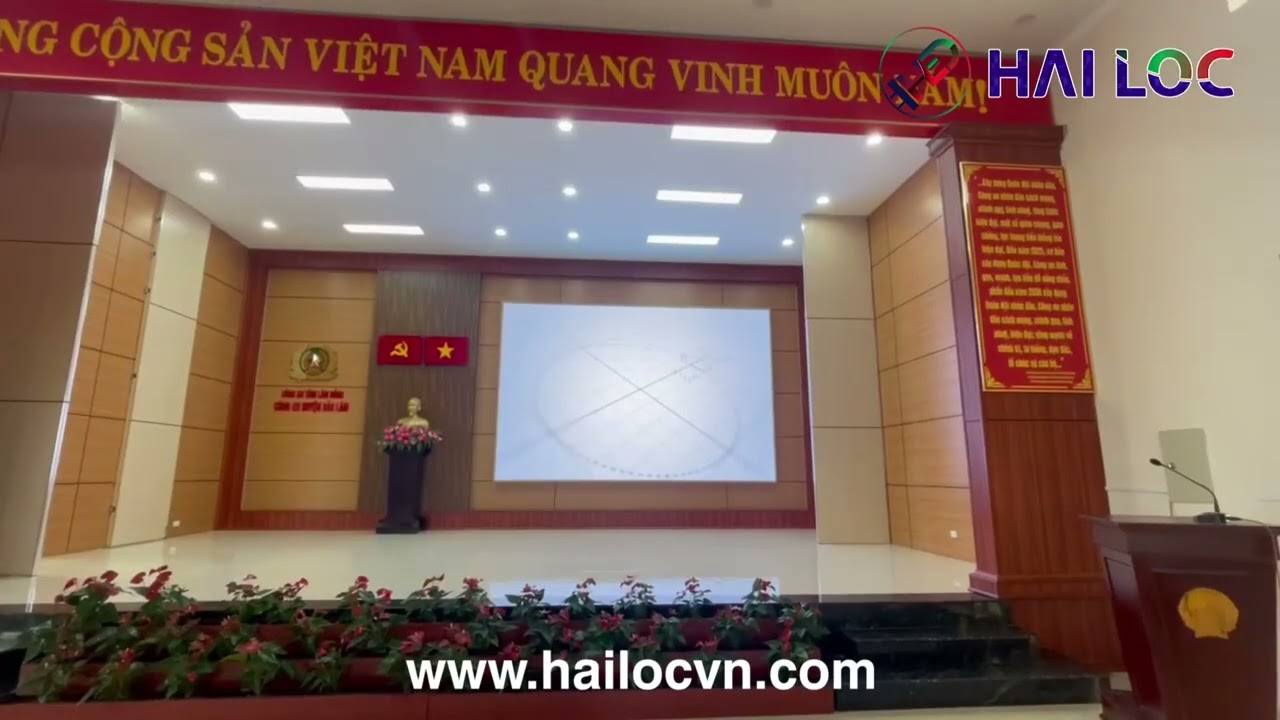 Thi công màn hình LED P2 tại Công an huyện Bảo Lâm - Lâm Đồng - Hình ảnh dự án thực tế LED Hải Lộc thi công