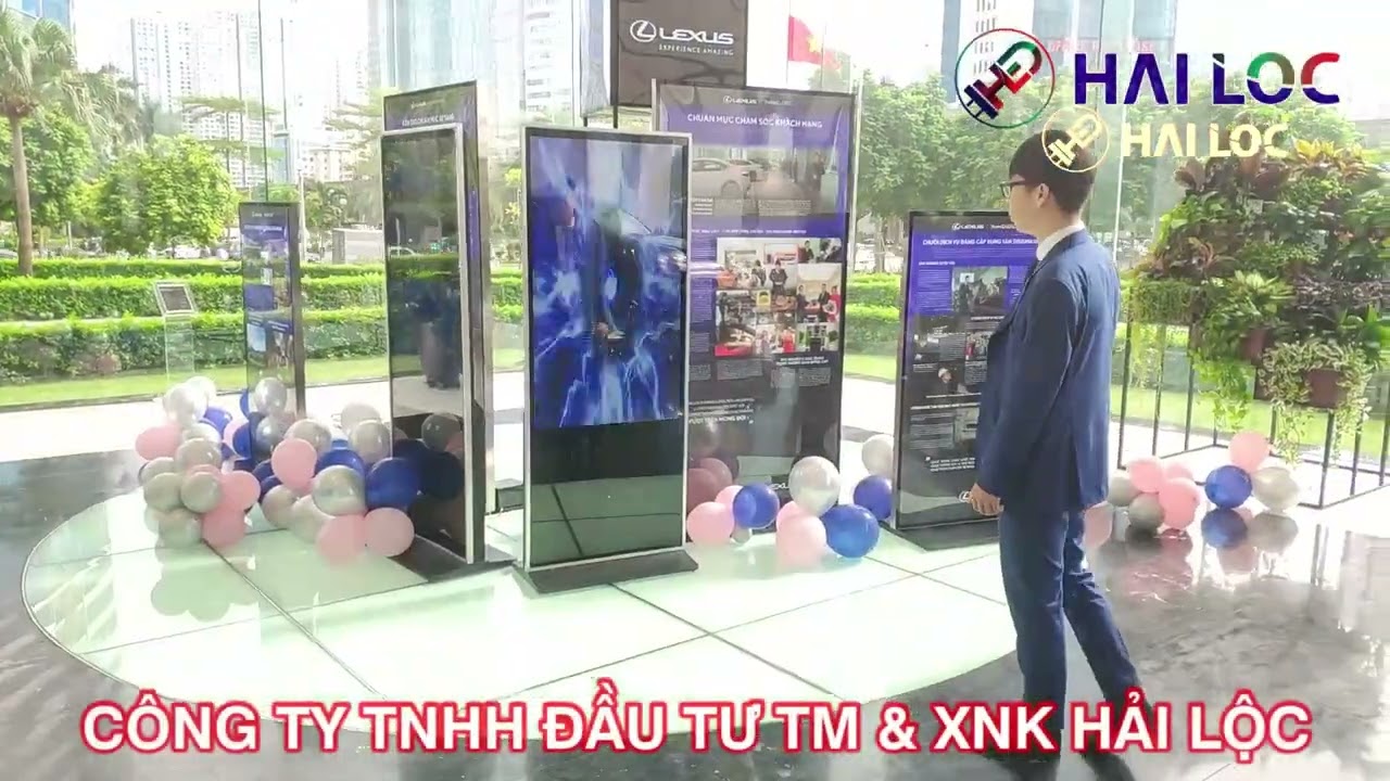 Thi công 2 chân đứng Android màn hình 55 inch cho Lexus Thăng Long - Hải Lộc - Hình ảnh dự án thực tế LED Hải Lộc thi công