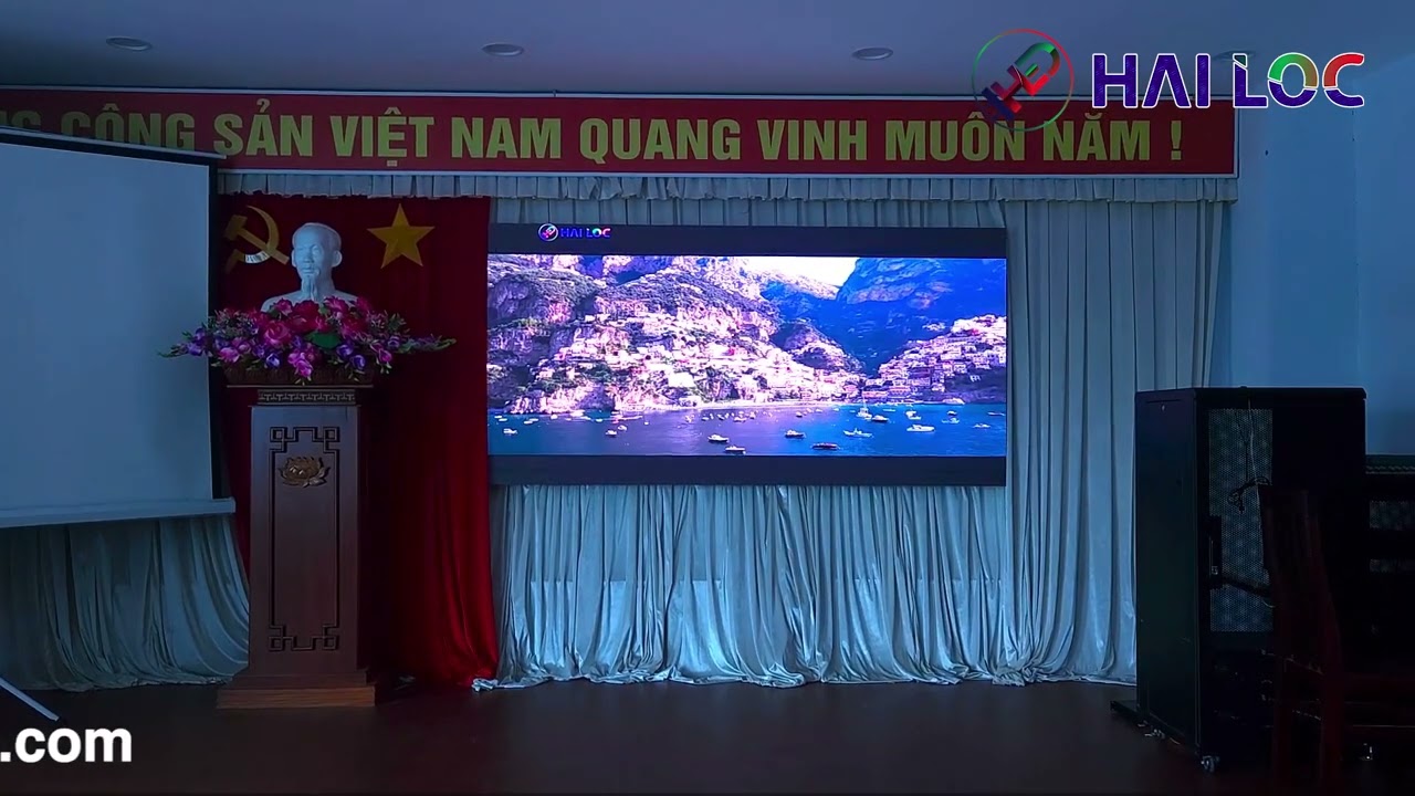 Thi công màn hình LED P2 tại Cục Thuế Long Mỹ, Hậu Giang – Hải Lộc - Hình ảnh dự án thực tế LED Hải Lộc thi công