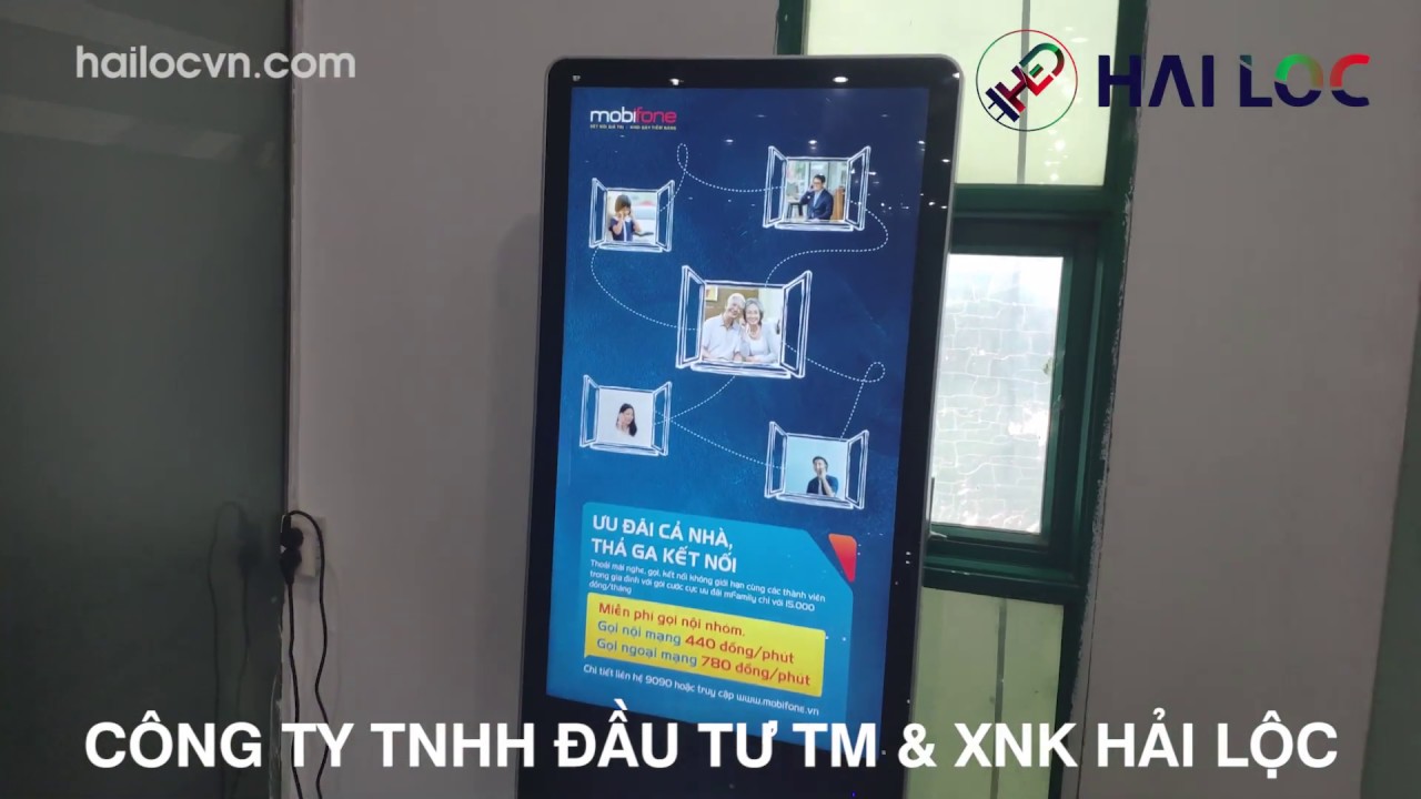 Lắp đặt quảng cáo nội dung chân đứng tầng 9 tòa nhà Mạng lưới Mobifone - Màn hình 43 inch - Hình ảnh dự án thực tế LED Hải Lộc thi công