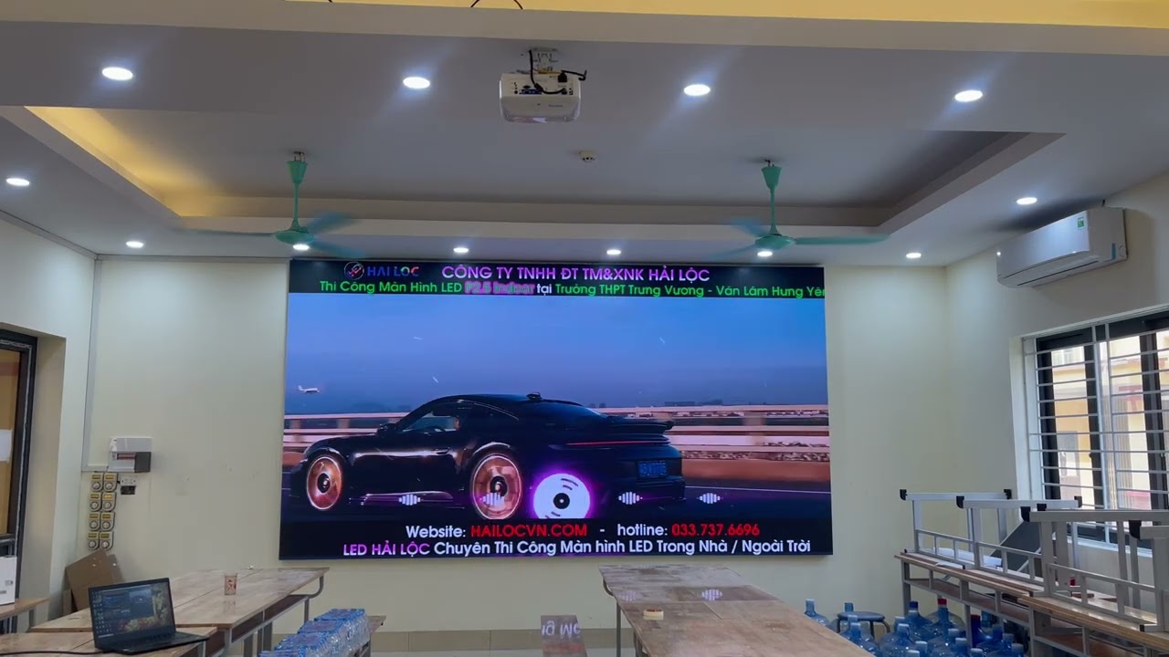 Thi công màn hình LED P2.5 tại dự án 04 Trung Vương - Hải Lộc - Hình ảnh dự án thực tế LED Hải Lộc thi công