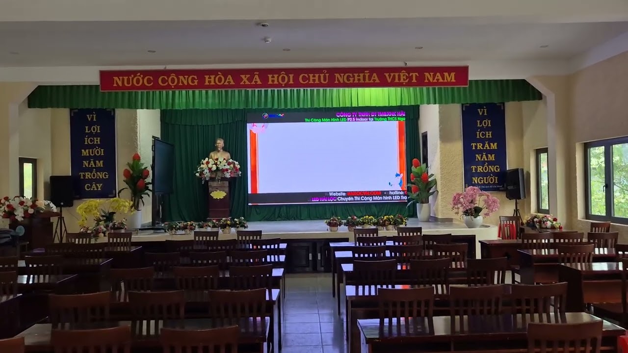 Thi công màn hình LED tại Trường Nguyễn Đình Chiểu - Giải pháp hiển thị thông minh - Hình ảnh dự án thực tế LED Hải Lộc thi công