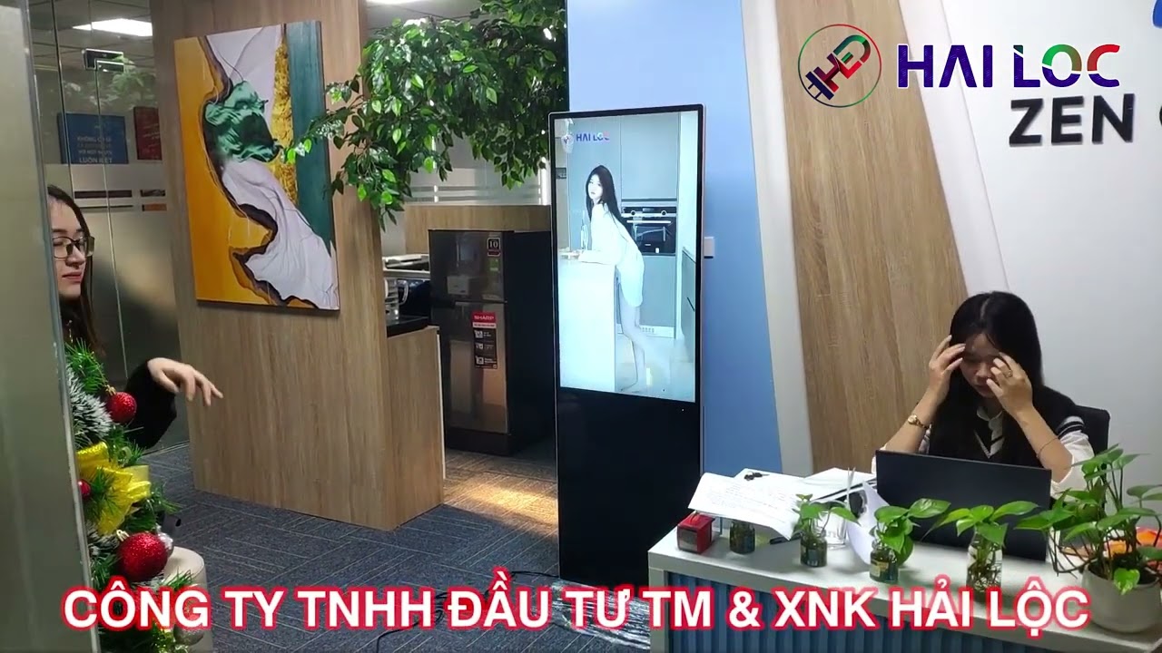 Thi công màn hình LCD 43 inch quảng cáo wifi tại CEO Tower - ZEN Office - Hình ảnh dự án thực tế LED Hải Lộc thi công
