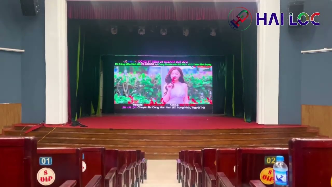 Thi công màn hình LED P3 tại Cung Thanh Niên Hà Nội – Dự án nổi bật - Hình ảnh dự án thực tế LED Hải Lộc thi công