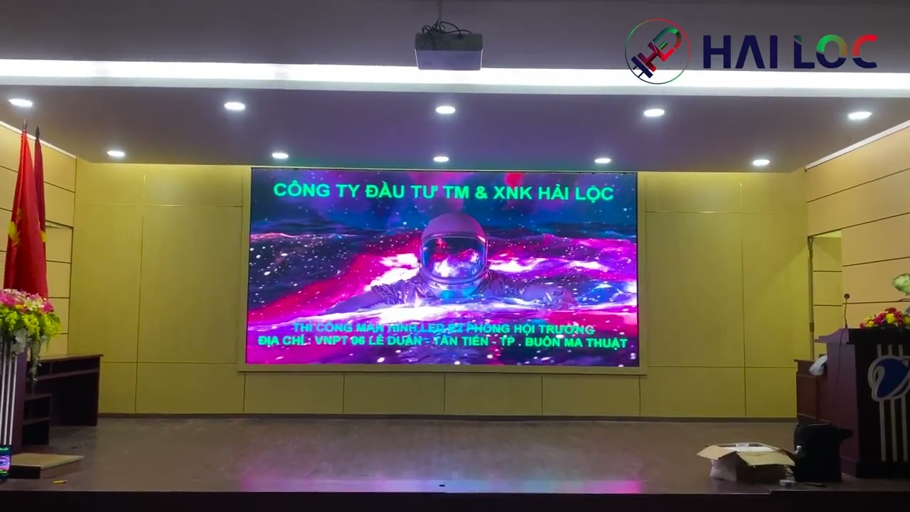 Thi công màn hình LED P2 tại VNPT Đăk Lắk - 6 Lê Duẩn, TP Buôn Ma Thuột - Hình ảnh dự án thực tế LED Hải Lộc thi công