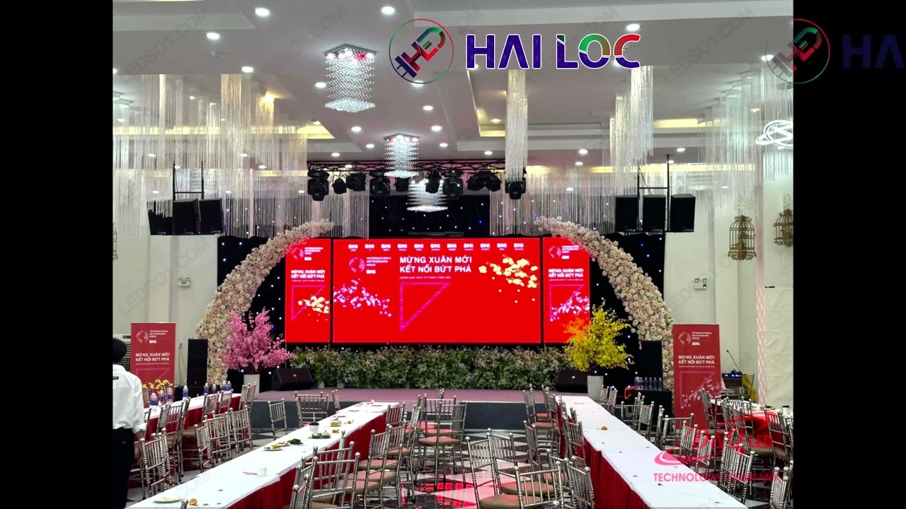 Thi công màn hình LED P3 tại Nhà hàng Phương Thư – Giải pháp hiển thị chuyên nghiệp - Hình ảnh dự án thực tế LED Hải Lộc thi công