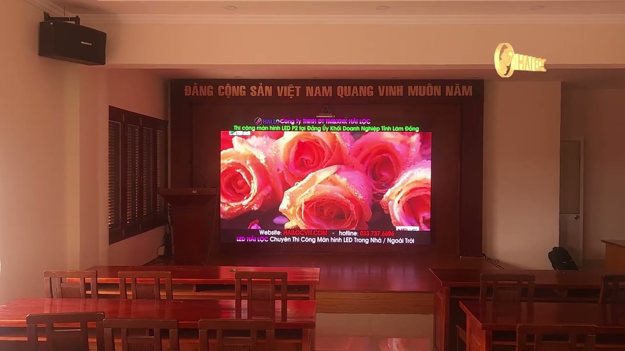 Thi công màn hình LED P2.5 tại Trụ Sở Khối doanh nghiệp Đà Lạt - Số 9 Lê Hồng Phong - Hình ảnh dự án thực tế LED Hải Lộc thi công