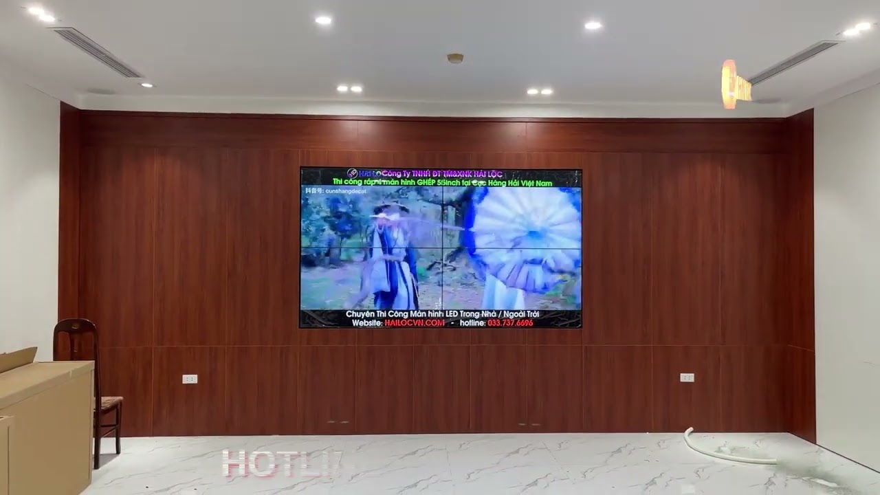 Thi công màn hình LED 55 inch tại Cục Hàng Hải Việt Nam - Dự án Ráp 3 - Hình ảnh dự án thực tế LED Hải Lộc thi công