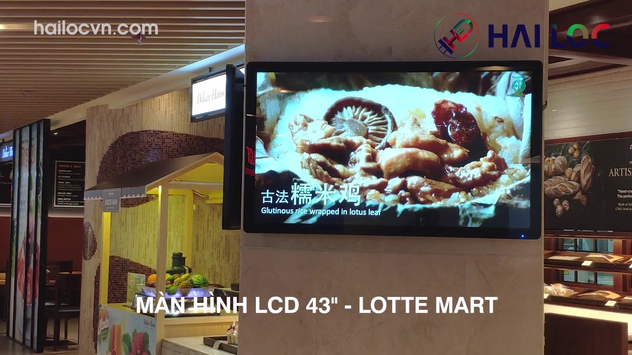 Thi công màn hình LCD 43 inch tại Trung tâm siêu thị Lotte Liễu Giai - Dự án Quảng cáo 43 - Hình ảnh dự án thực tế LED Hải Lộc thi công