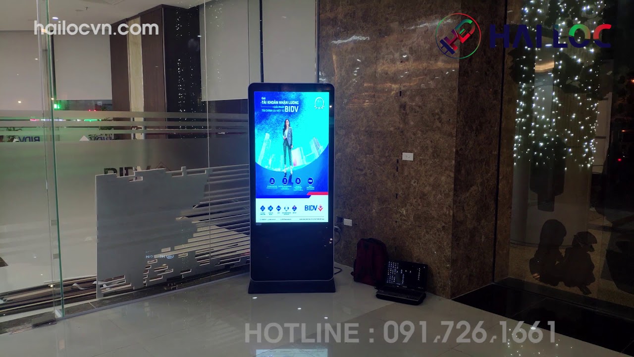 Thi công màn hình 55 inch ILOC cho BIDV - Dịch vụ quảng cáo chuyên nghiệp - Hình ảnh dự án thực tế LED Hải Lộc thi công