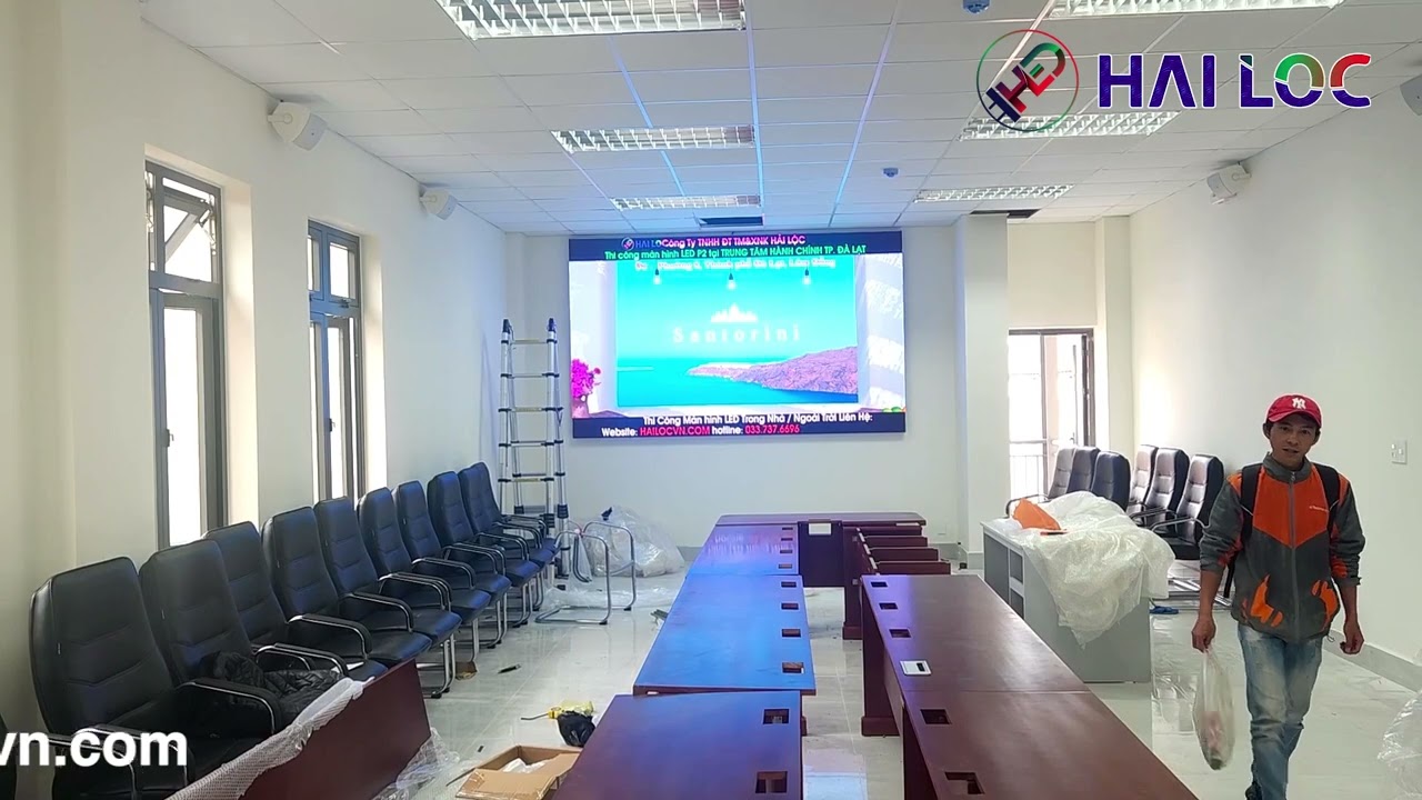 Thi công màn hình LED tại Trung Tâm Hành Chính Đà Lạt - Lâm Đồng - Hình ảnh dự án thực tế LED Hải Lộc thi công